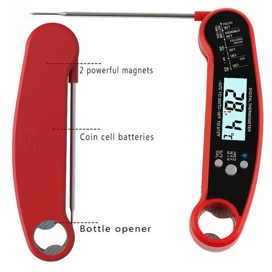 Instant Read Meat Thermometer with Backlight & Magnet