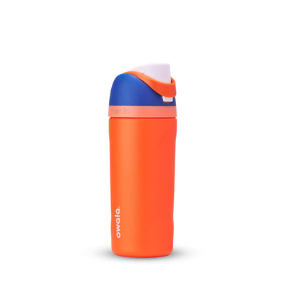 Owala Kids FreeSip Insulated Stainless Steel Water Bottle with Straw for Sports Travel and School BPA-Free Sports Water Bottle 16 oz Blue Citrus