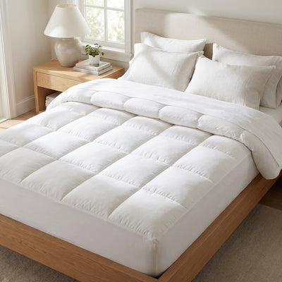 CloudNest™ Premium Quilted 1000GSM Luxury Extra Thick Mattress Topper - Breathable & Fluffy Soft