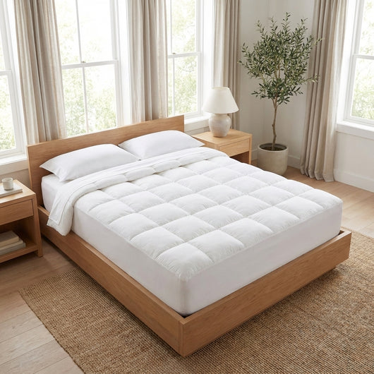 CloudNest™ Premium Quilted 1000GSM Luxury Extra Thick Mattress Topper - Breathable & Fluffy Soft