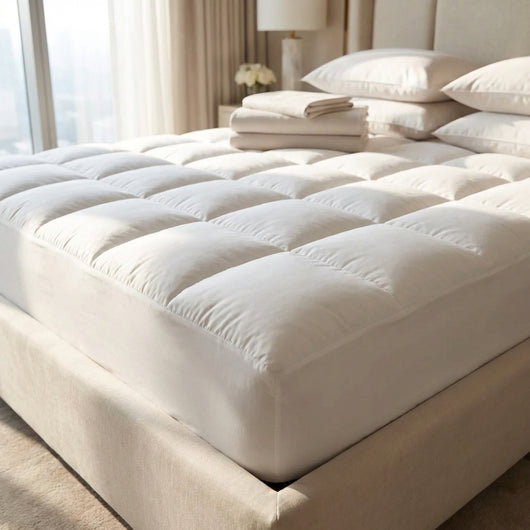 CloudNest™ Premium Quilted 1000GSM Luxury Extra Thick Mattress Topper - Breathable & Fluffy Soft