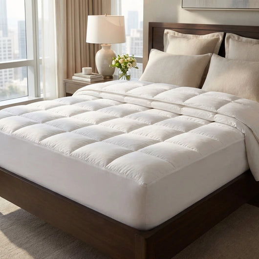 CloudNest™ Premium Quilted 1000GSM Luxury Extra Thick Mattress Topper - Breathable & Fluffy Soft
