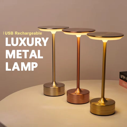 Luxury Rechargeable Metal Lamp