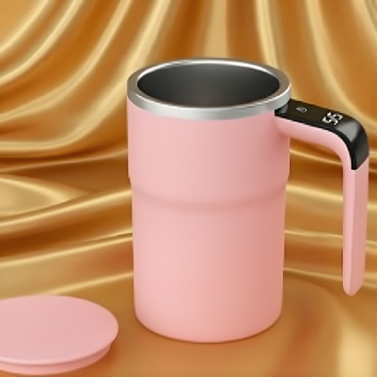No-Spoon Magnetic Stir Mug | Real-Time Temp Readout