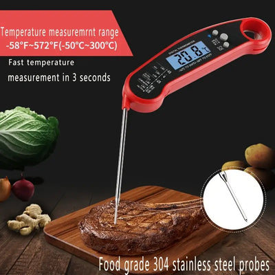 Instant Read Meat Thermometer with Backlight & Magnet