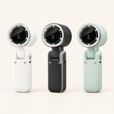 The Foldair in white, black and mint, side by side