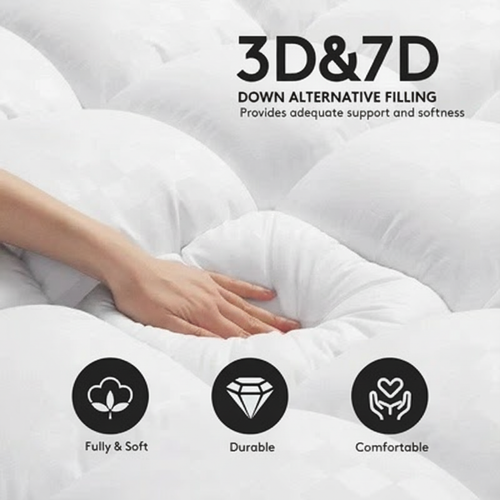 CloudNest™ Premium Quilted 1000GSM Luxury Extra Thick Mattress Topper - Breathable & Fluffy Soft